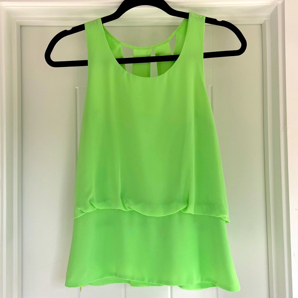 Lime Green Size Medium Naked Zebra Tank